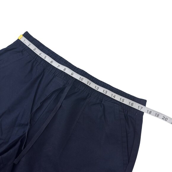 Talbots Womens Navy Blue Cotton/Lyocell Blend Drawstring Shorts Size L Pull On - Picture 5 of 9